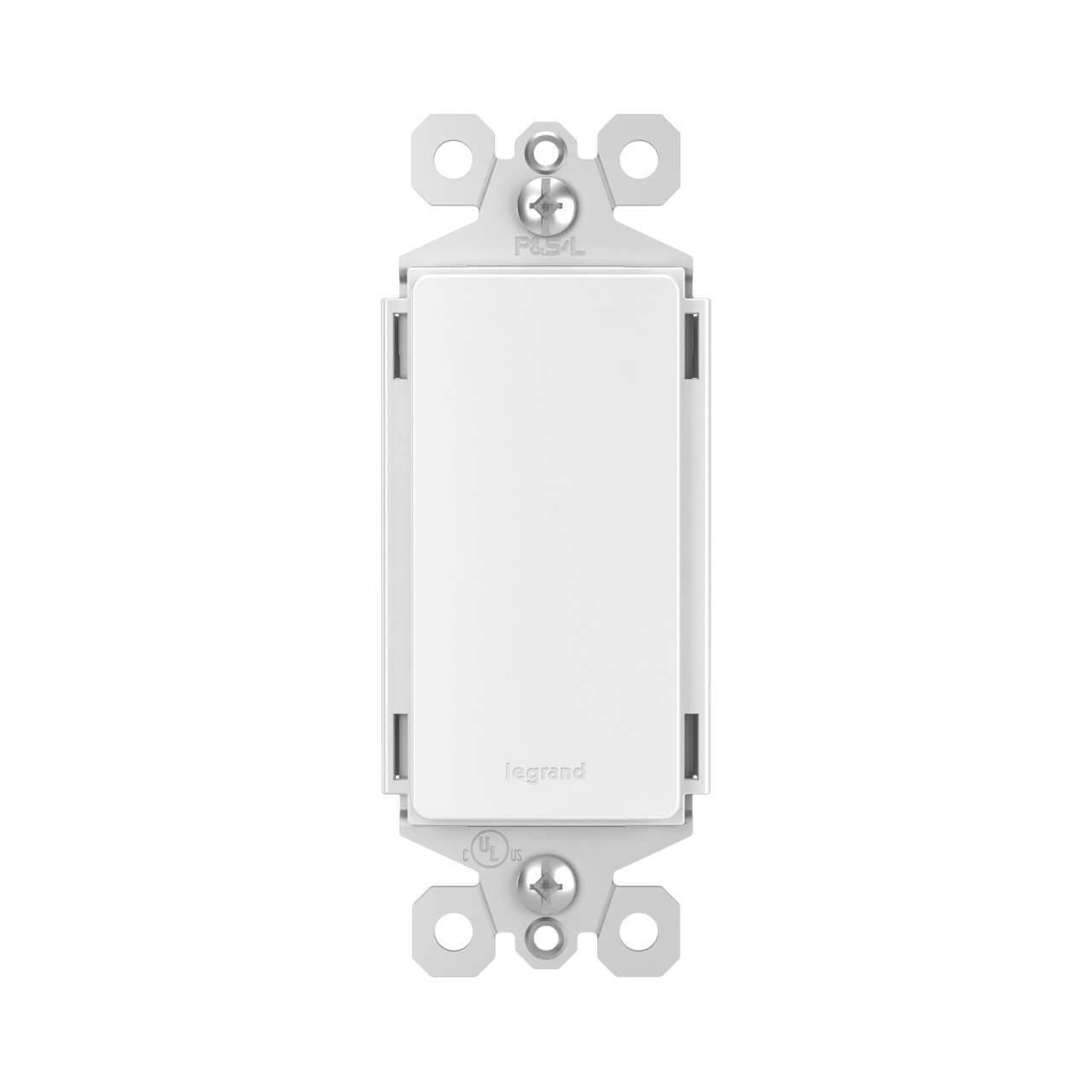 1-Gang Decorator Blank Adapter Insert Matte White Finish