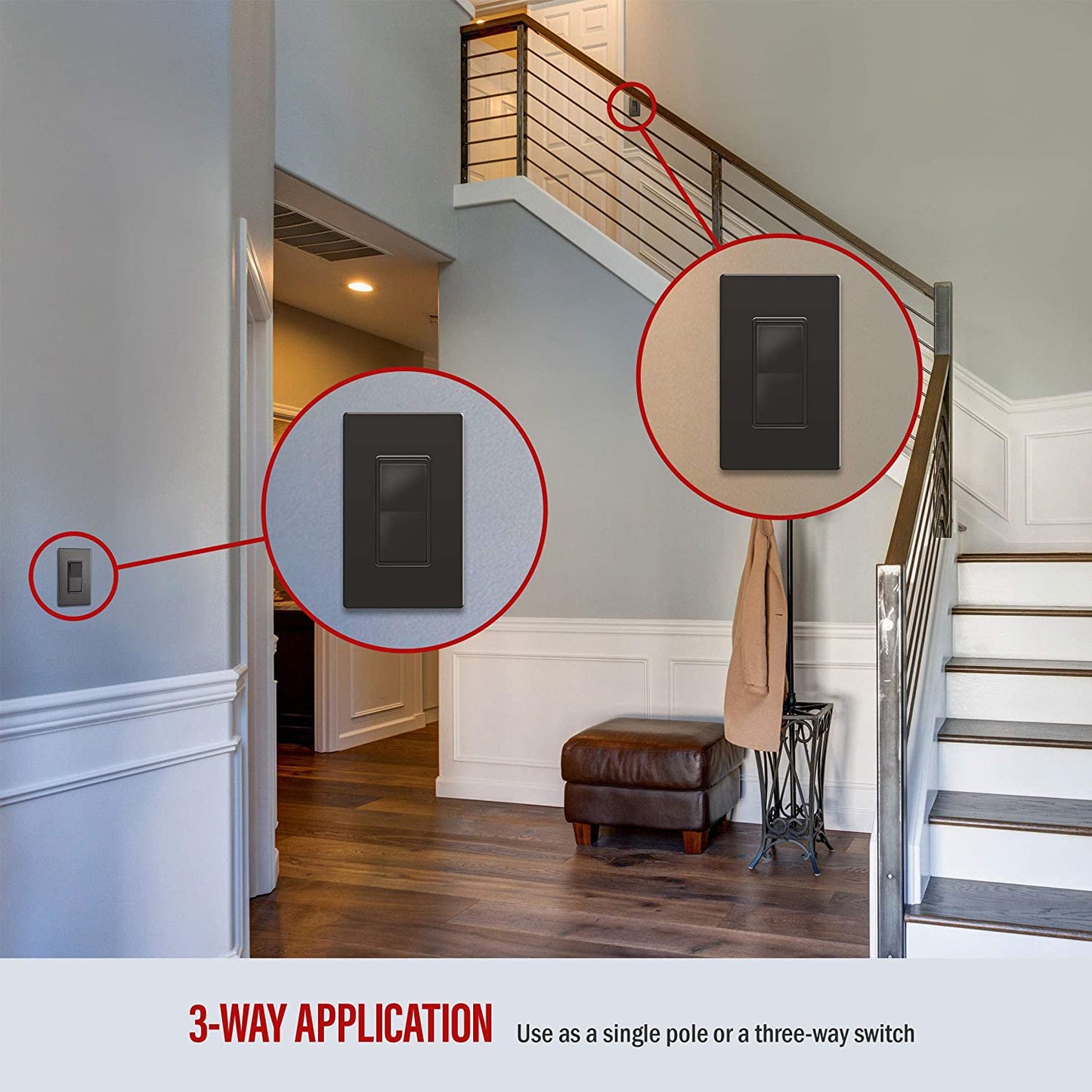 3-Way Decorator Switch Dark Bronze Finish