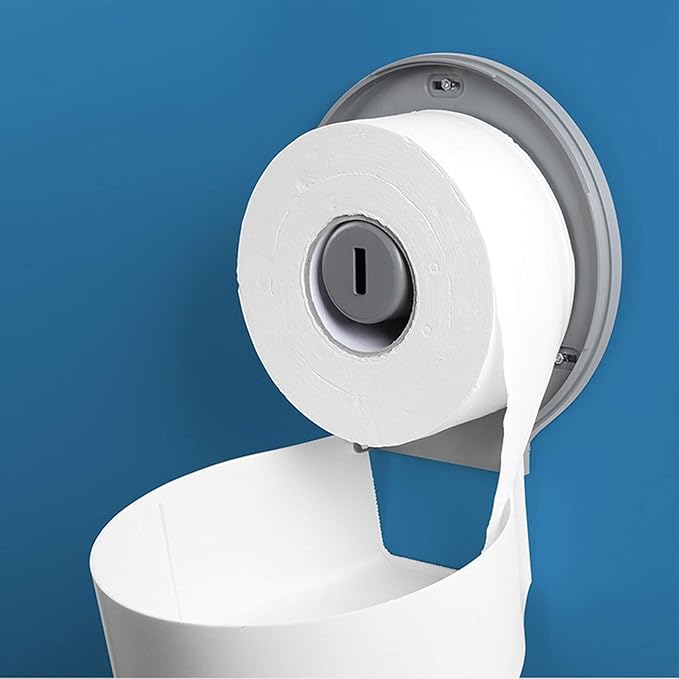 Commercial Care White Jumbo Roll Toilet Tissue Dispenser