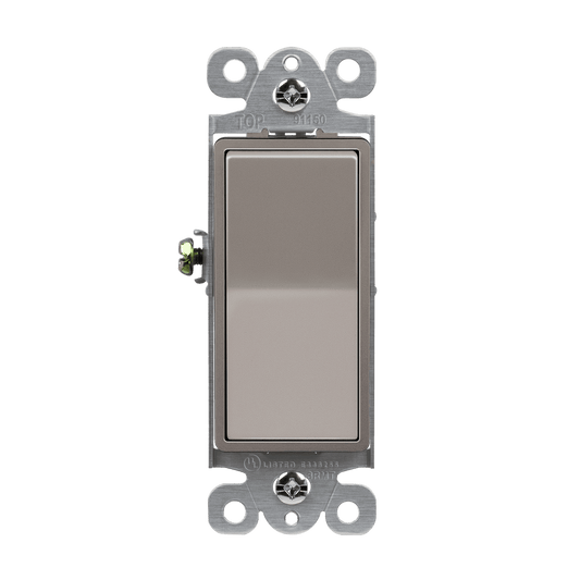 Single Pole Decorator Switch Nickel Finish