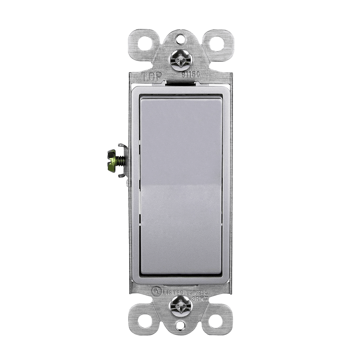 Single Pole Decorator Switch Silver Finish