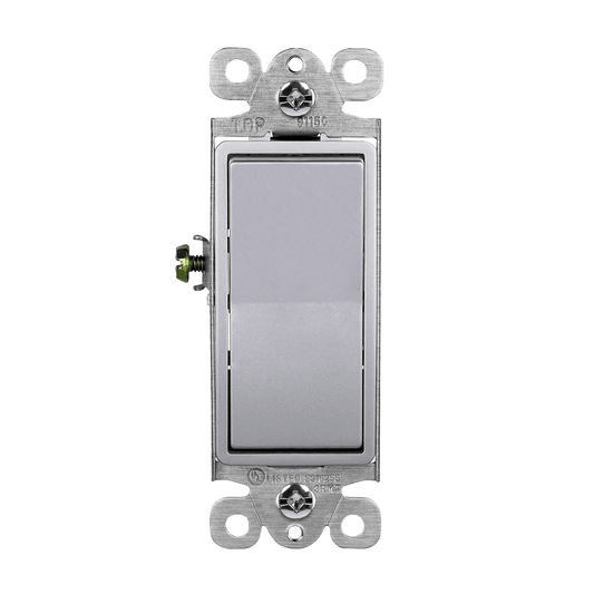 Single Pole Decorator Switch Silver Finish