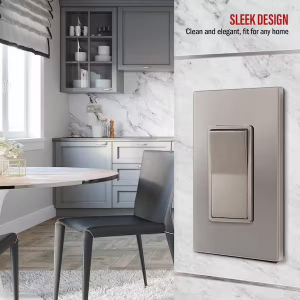 Single Pole Decorator Switch Nickel Finish