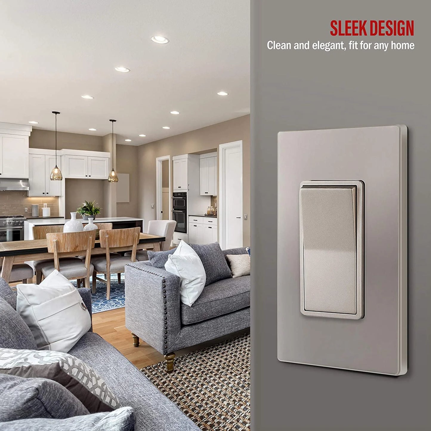 3-Way Decorator Switch Nickel Finish