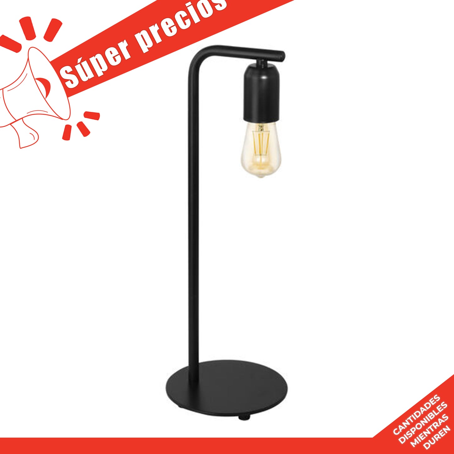 Eglo Black Table Lamp Portable Light