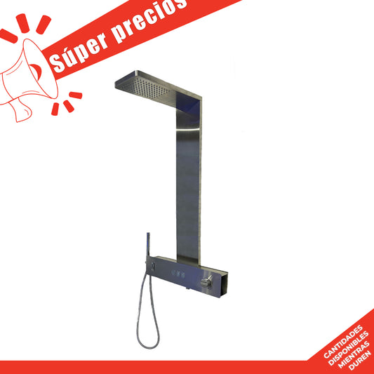 Thermostatic Stainless Steel Wall Hung Shower Panel System Brushed Finish
