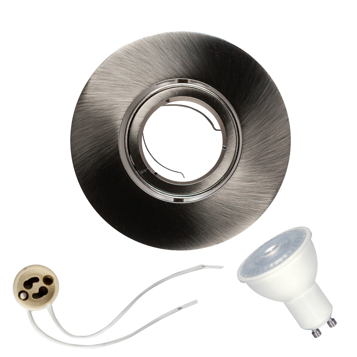 KIT 4.5” Concrete Round Recessed Downlight Fixture + LED GU10 6.5W Series