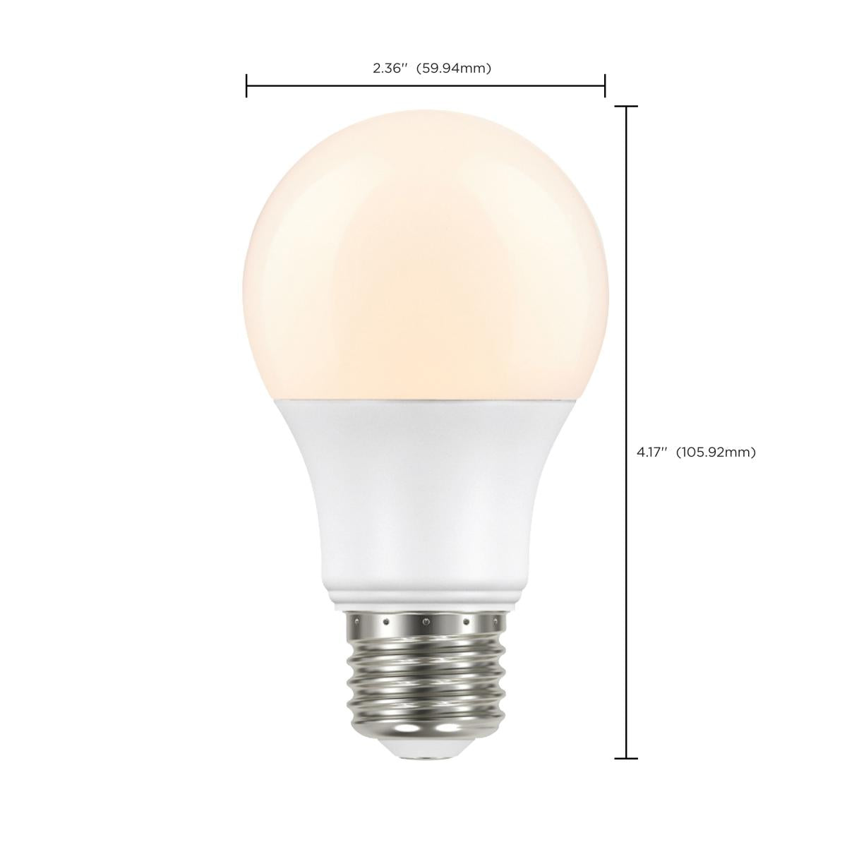 LED A19 8.5W White/ Non-Dimmable 120 Volt/ Dusk to Dawn/ E26 Medium base/ 800 Lumens