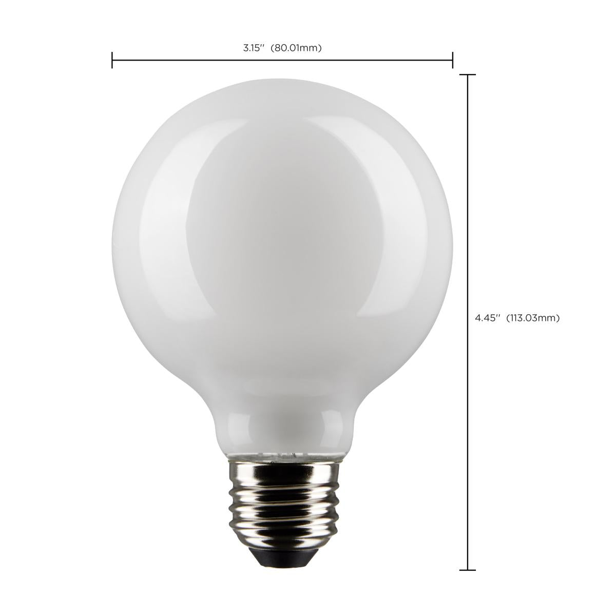 LED G25 6W Frost/ Dimmable 120 Volt/ E26 Medium Base/ 500 Lumens