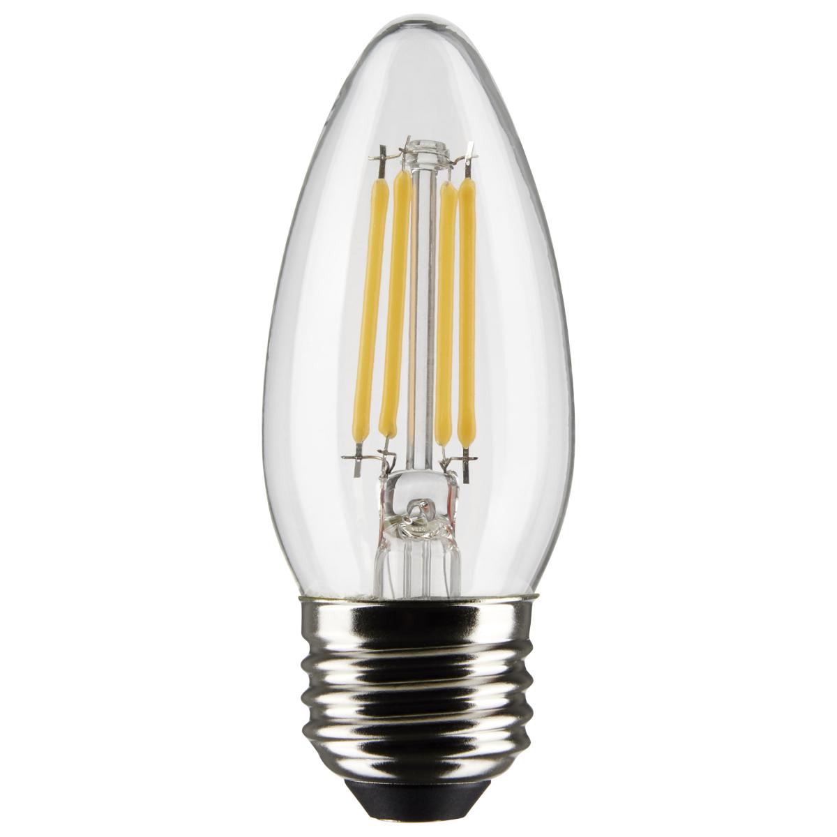 LED B11 4W Clear/ Dimmable 120 Volt /E26 Medium base / 350 Lumens/ 3000K