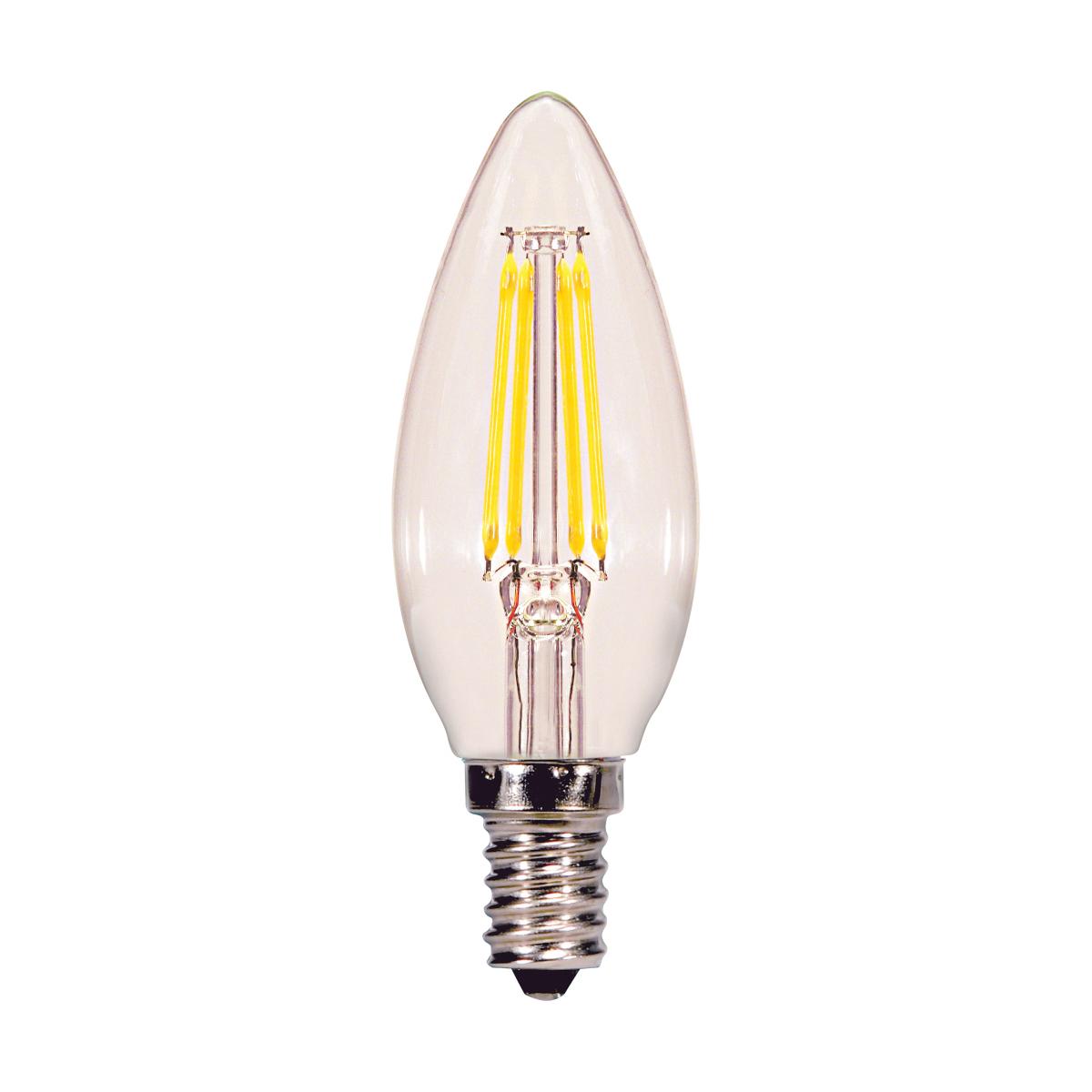 LED 3 Pack B11 4.5W Clear/ Dimmable 120 Volt/ E12 Candelabra base/ 350 Lumens/ 3000K
