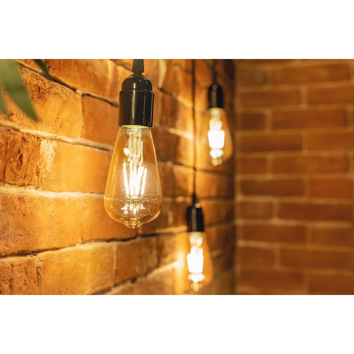 LED ST19 7W Amber / Dimmable 120 Volt/ E26 Medium Base/ 650 Lumens/ 2000K