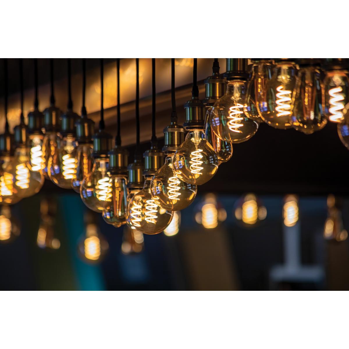 LED G30 4.5W Amber/ Dimmable 120 Volt/ E26 Medium Base/ 240 Lumens/ 2000K