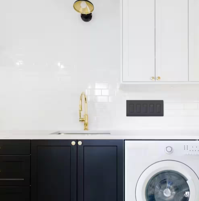 Screwless Decorator Five-Gang Wall Plate Matte Black Finish