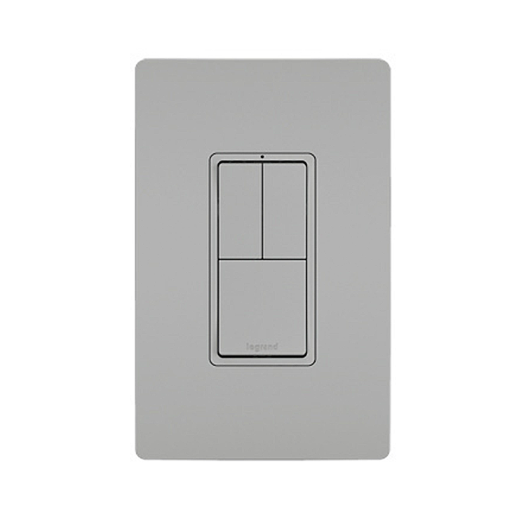 Triple Rocker Decorator Switches Combination Device Matte Gray Finish