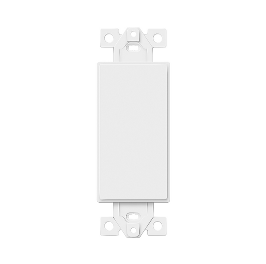 1-Gang Decorator Blank Adapter Insert Glossy White Finish