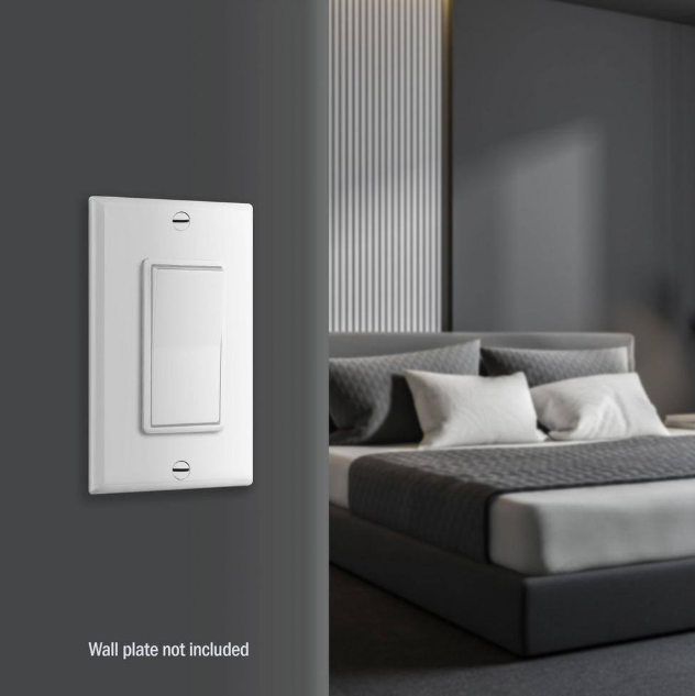 3-Way Decorator Switch Glossy White Finish