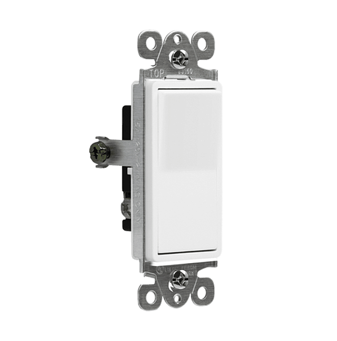 3-Way Decorator Switch Glossy White Finish