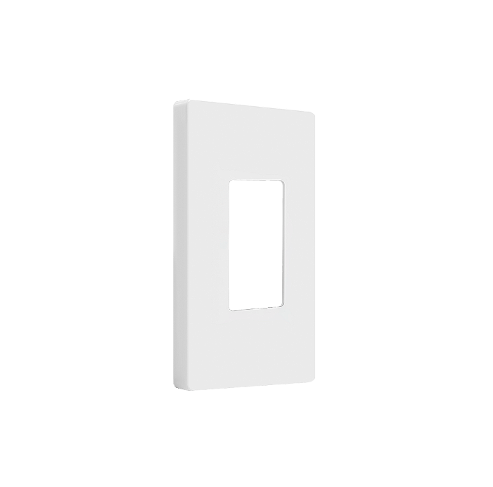 Screwless Decorator One-Gang Wall Plate Glossy White Finish