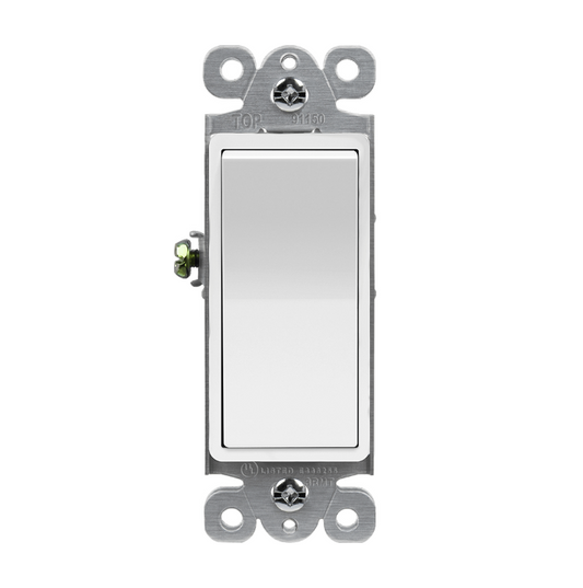 Single Pole Decorator Switch Glossy White Finish