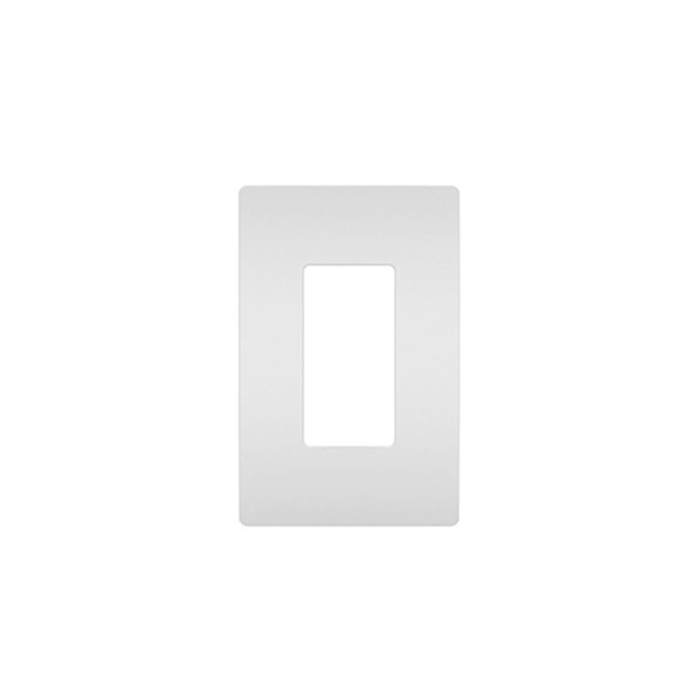 Screwless Decorator One-Gang Wall Plate Matte White Finish