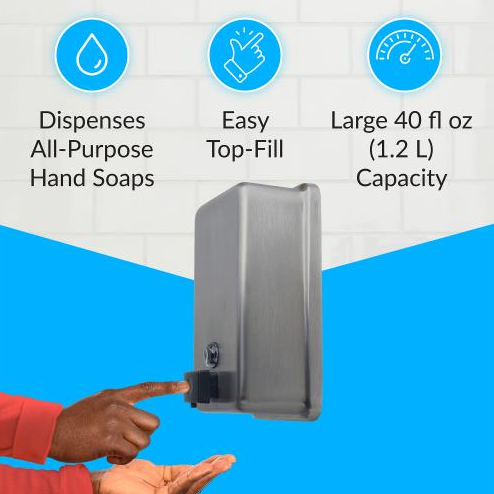 Bobrick Commercial Care Vertical Soap Dispenser