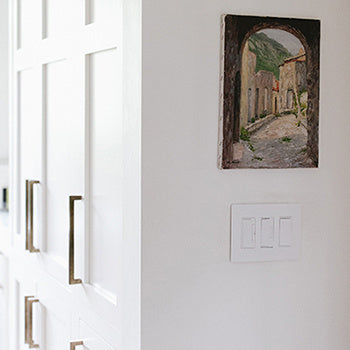 Screwless Decorator Three-Gang Wall Plate Matte White Finish