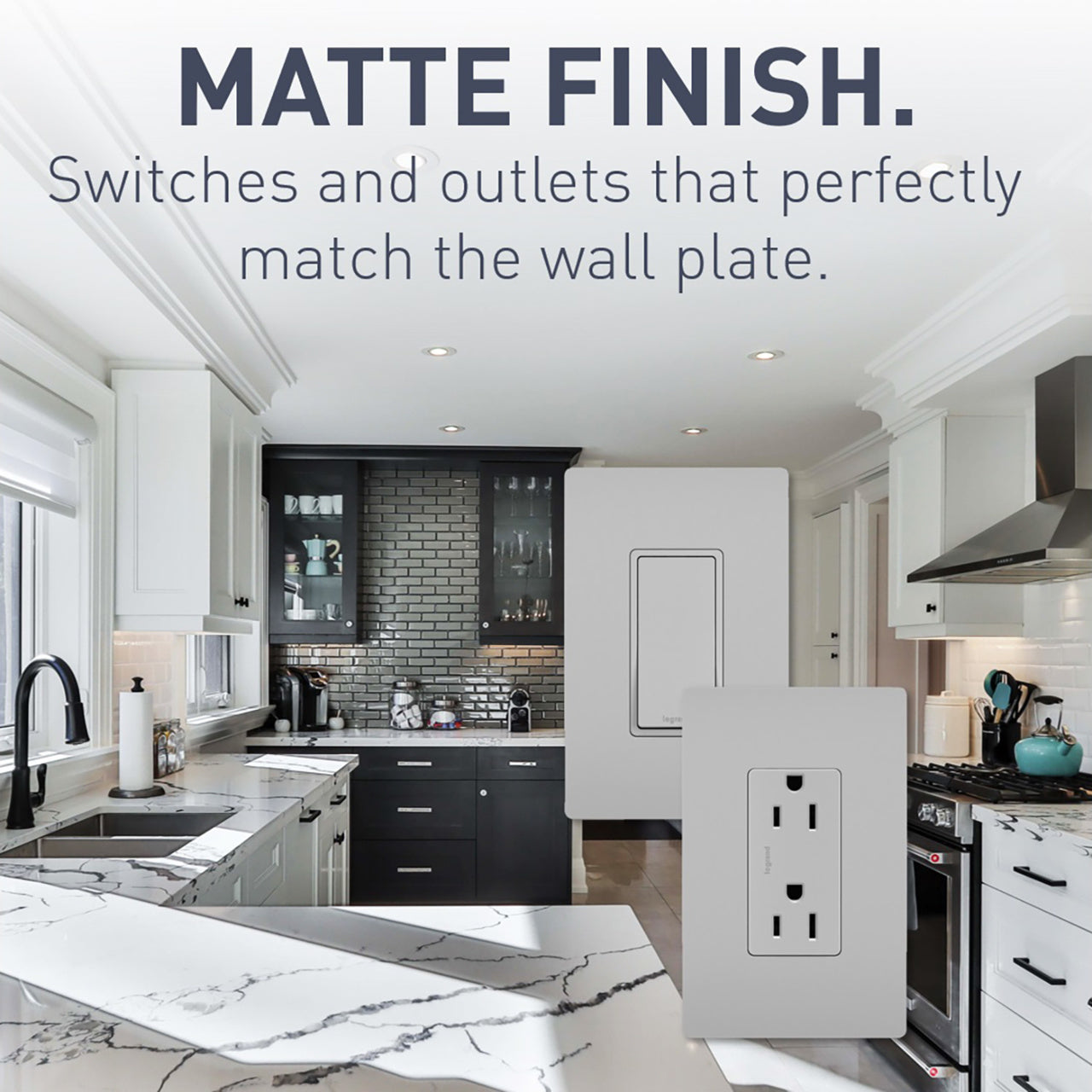 Single Pole Decorator Switch Matte Gray Finish