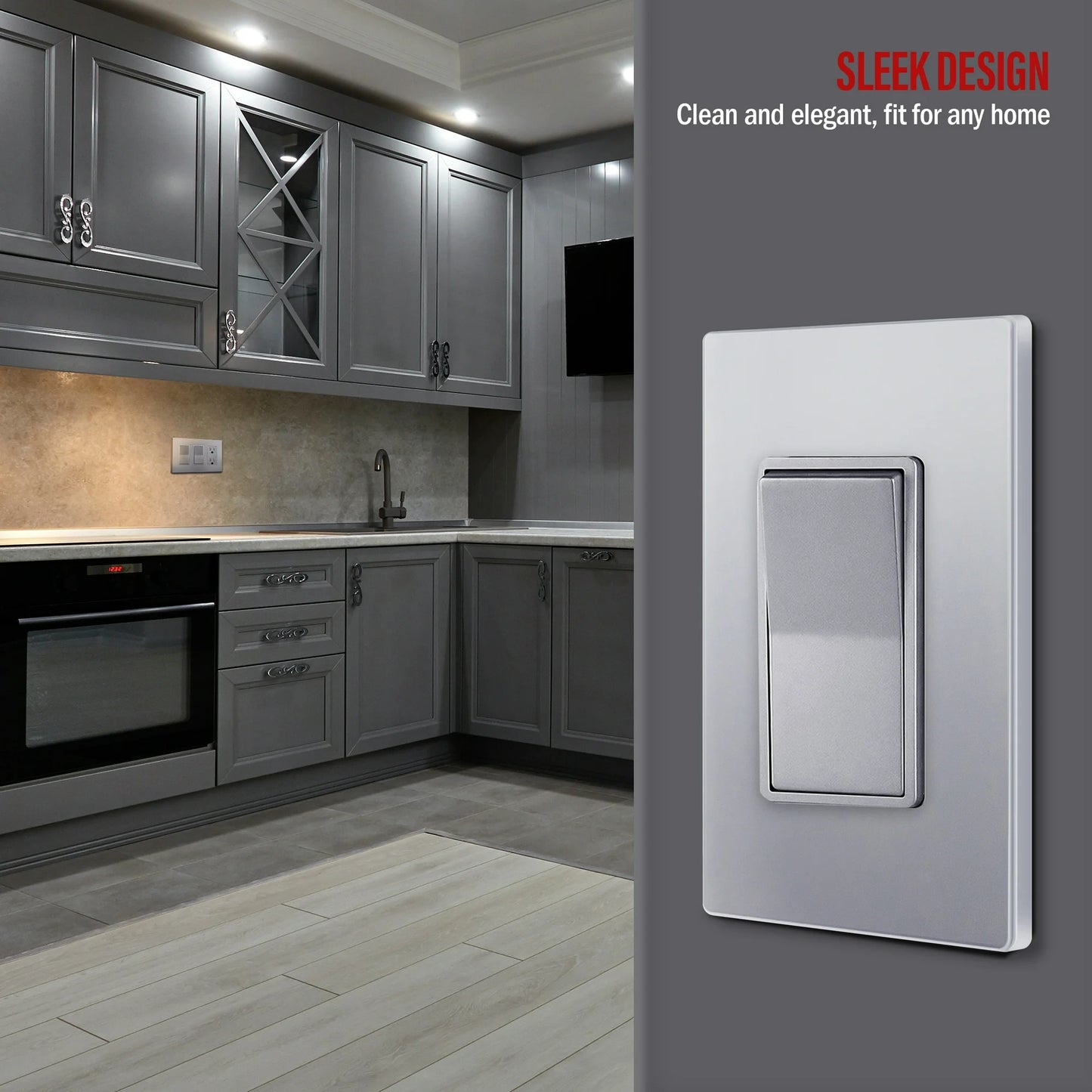 3-Way Decorator Switch Silver Finish