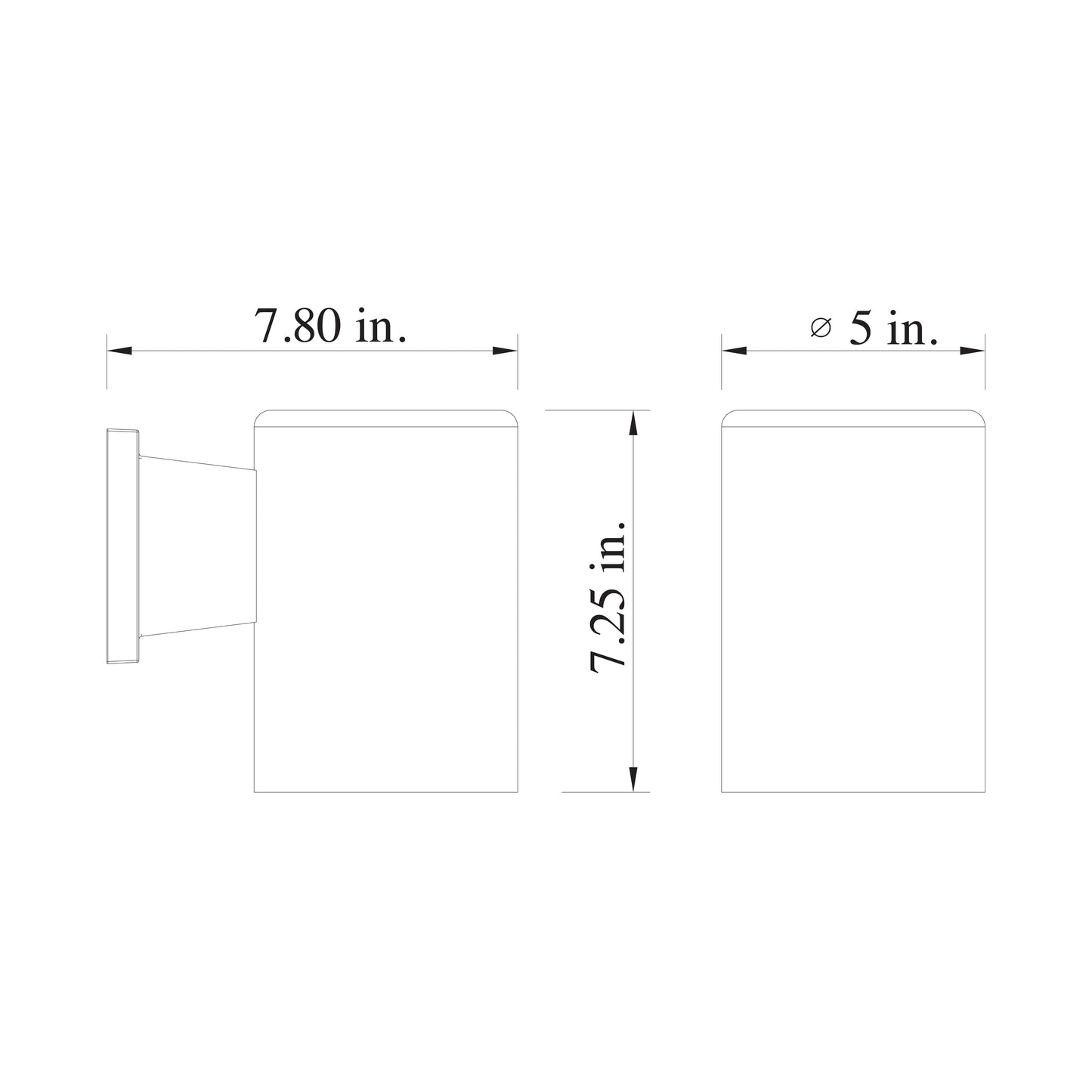 Condado 1 Series / Outdoor Wall Mounted 1 - Down Aluminum Light