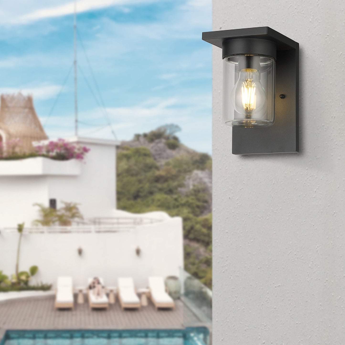 Cidra Series / Outdoor Wall Mounted 1 - Down Aluminum Light