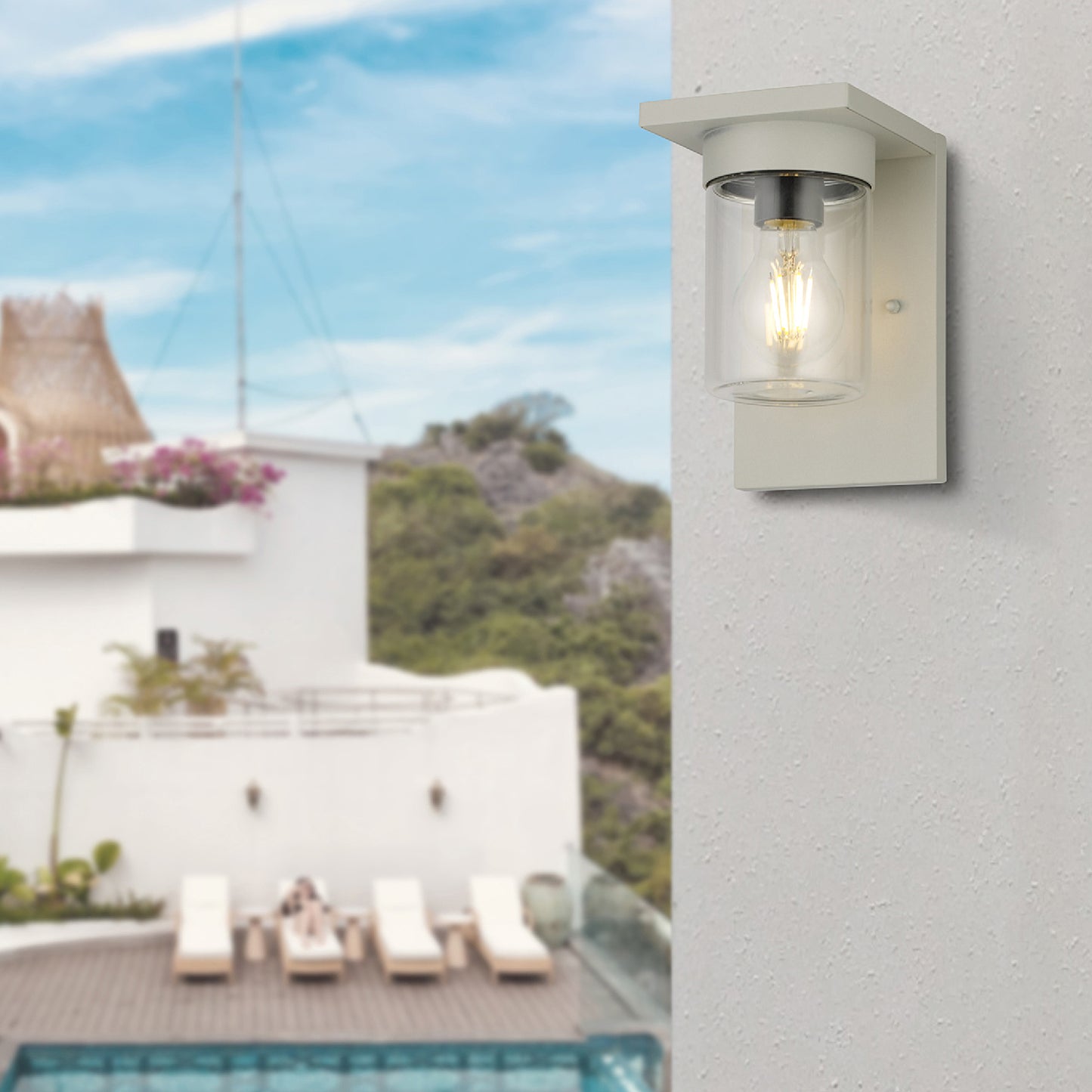 Cidra Series / Outdoor Wall Mounted 1 - Down Aluminum Light