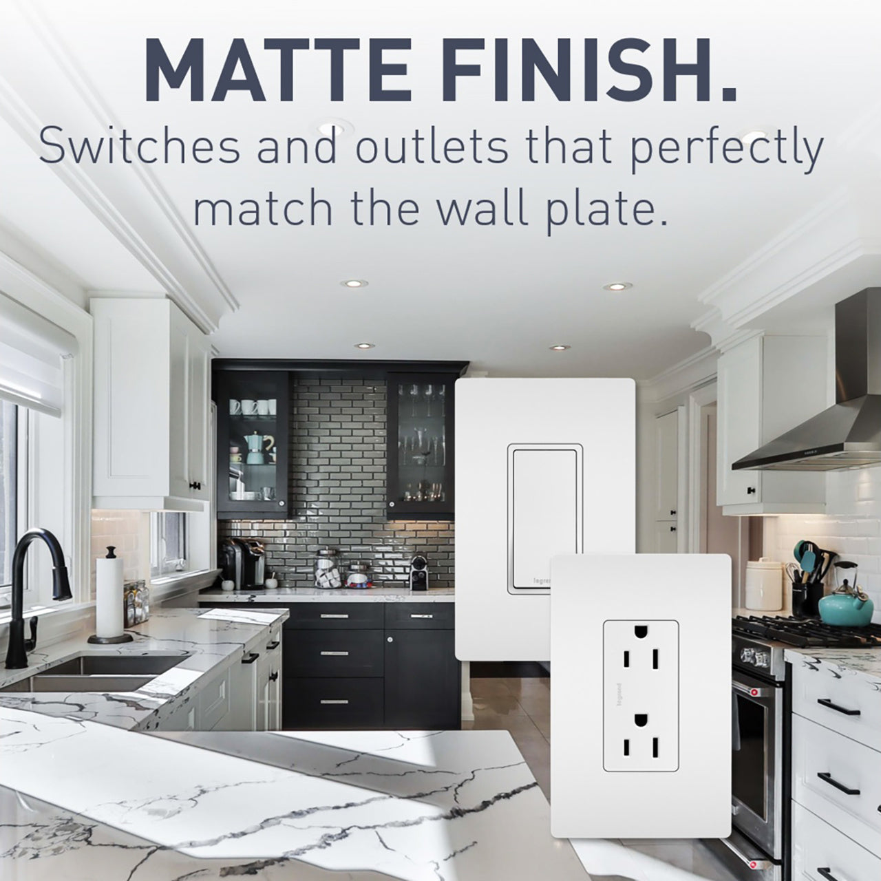 3-Way Decorator Switch Matte White Finish