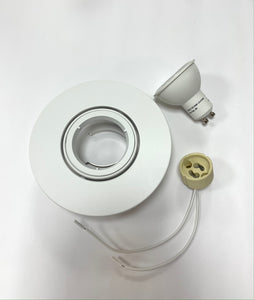 RECESSED LIGHTING FIXTURE KIT FOR CONCRETE - WHITE FINISH – 4.5W / GU10 / DAY LIGHT