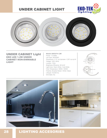Under Cabinet Light Series / 1.2W Under Cabinet Non-dimmable Led Light