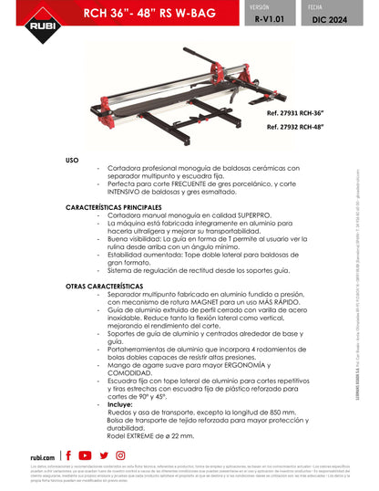 RUBI RCH-48" (1200) RS W/BAG
