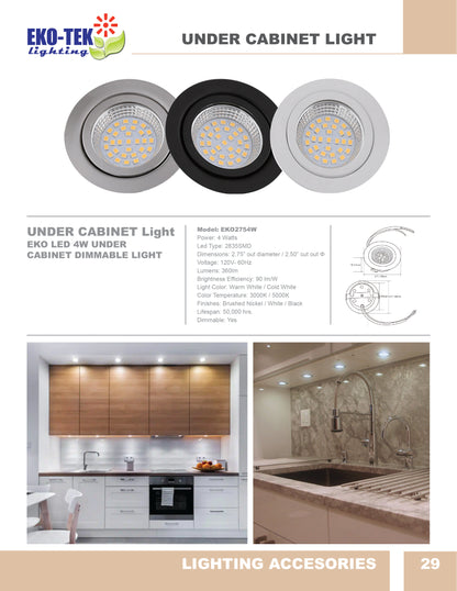 Under Cabinet Light Series / 4W Under Cabinet Dimmable Led Light