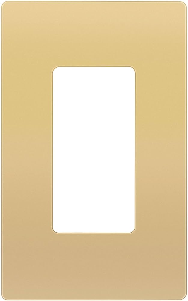 Screwless Decora One-Gang Wall Plate Gold Finish