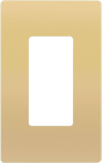 Screwless Decora One-Gang Wall Plate Gold Finish