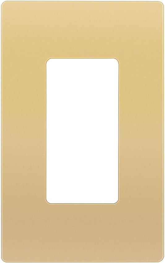 Screwless Decora One-Gang Wall Plate Gold Finish