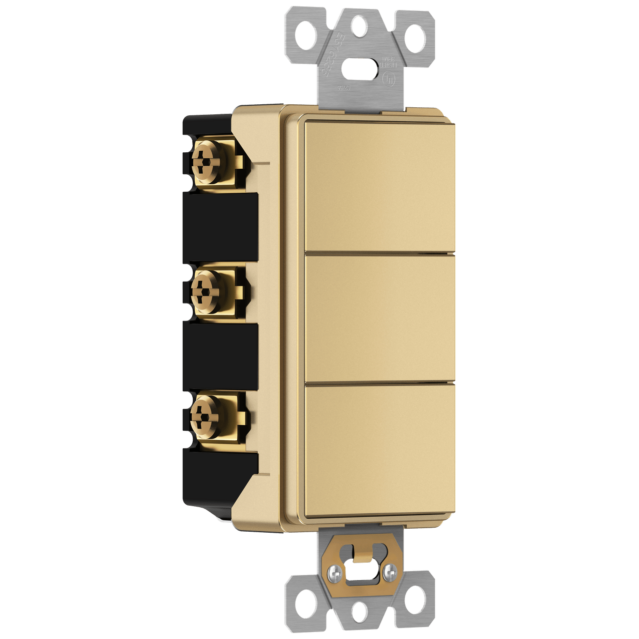 Triple Rocker Decorator Switches Combination Device Gold Finish – IMPEC