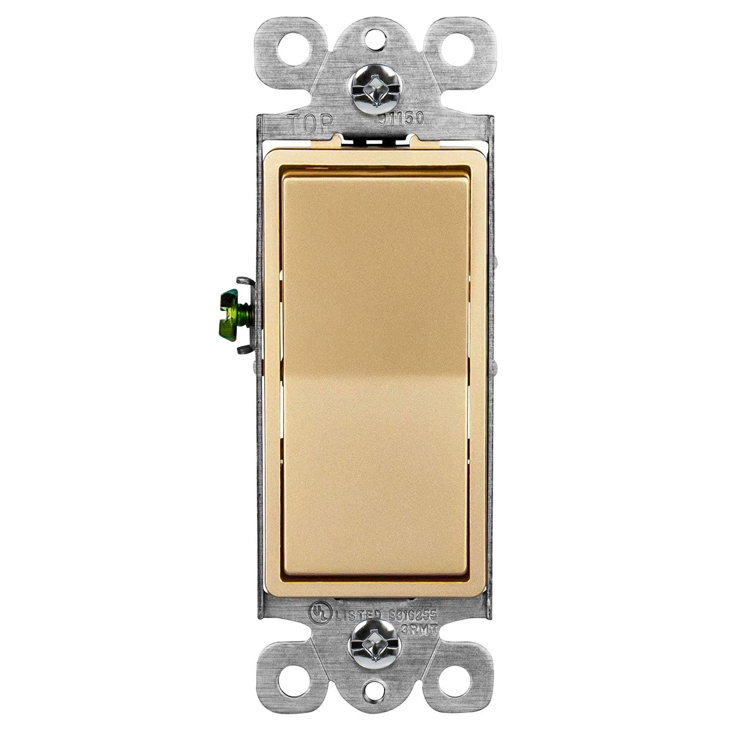 Single Pole Decora Switch Gold Finish