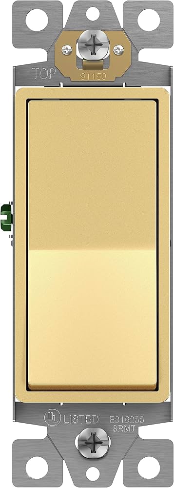 Single Pole Decora Switch Gold Finish