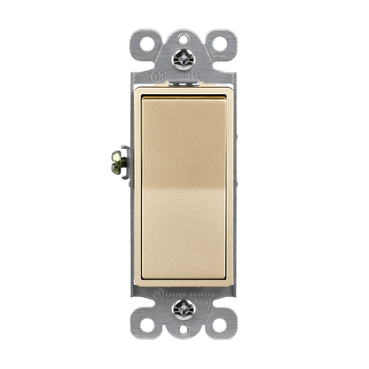 Single Pole Decora Switch Gold Finish