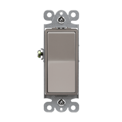 Single Pole Decora Switch Nickel Finish