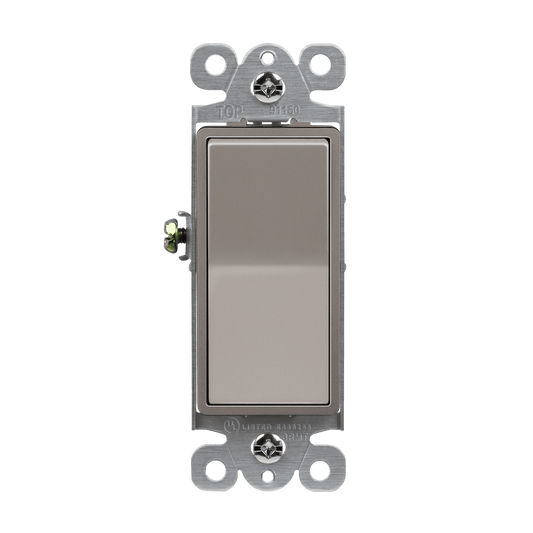 Single Pole Decora Switch Nickel Finish