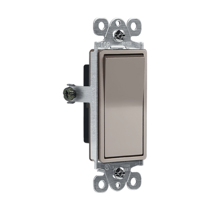 Single Pole Decora Switch Nickel Finish