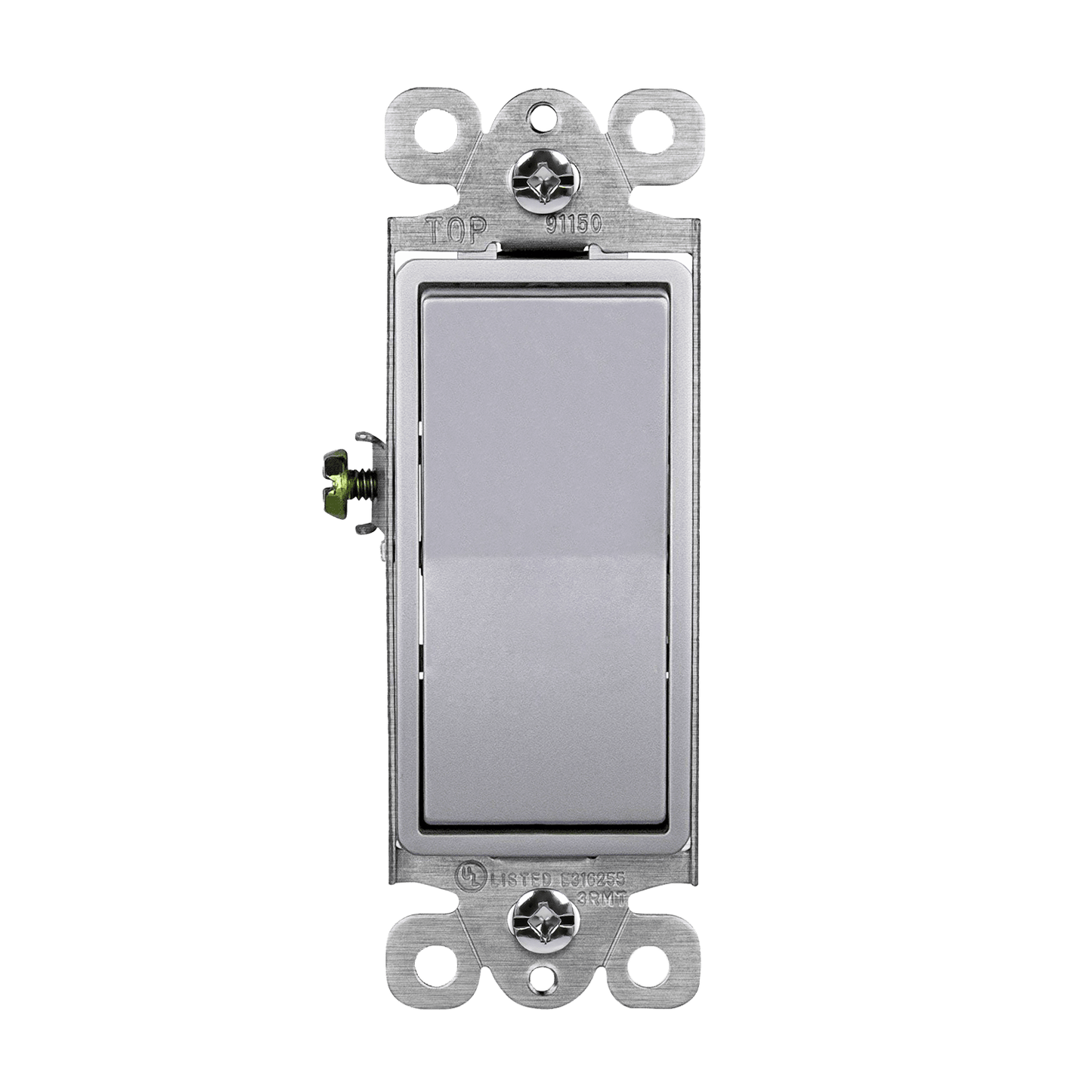 Single Pole Decora Switch Silver Finish