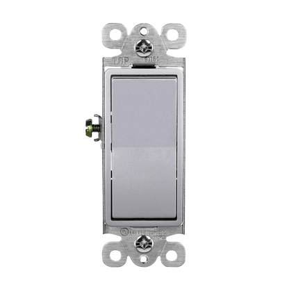 Single Pole Decora Switch Silver Finish