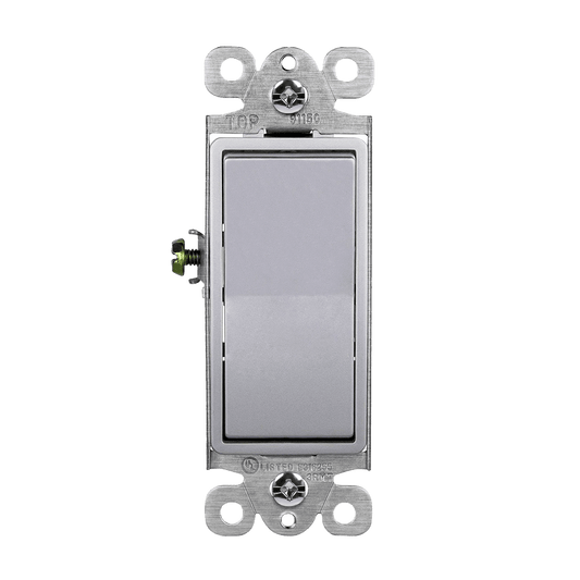 Single Pole Decora Switch Silver Finish